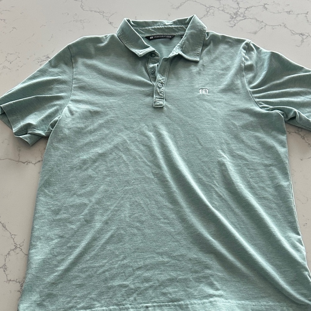 Travis Mathew Sage Green Polo Shirt